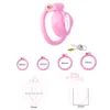 Cockrings Pink Pussy Female Chastity Cage Clitoris Shape Bondage With 4 Base Ring Gay Devices Vagina Feminine Sex Toys Adult Goods 230824