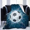 Cobertores de futebol de futebol esporte de flanela arremesso de arremesso colorido padrão de incêndio para cama sofá cobertor super suave king tamanho r230824
