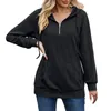 Women's Hoodies Solid Color Hooded Zipper Casual Loose Long Hoodie Dress Women Pullovers For Oversized Sweatshirt