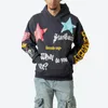 Tute da uomo Y2k Graffiti Stars Letter Foam Stranger Things Felpe con cappuccio in pile per uomo e donna Pullover Ropa Hombre Sudaderas Felpe 230824