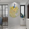 Wall Clocks Peacock Color Round Frame Creative Fashion Quality Clock Auspicious Meaning Decoration