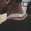 Ras du cou Hiphop à pointes, chaîne à maillons cubains, largeur 30mm, Triple brut 5A, zircone cubique pavée glacée, Bling CZ, collier lourd pour hommes et garçons