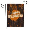 Printing Double Sided Pumpkin Witches Outdoor Hanging Linen Garden Flags Halloween Party Decorations BH2057