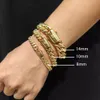 Bangle Nuoya aangepaste hiphop Cubaanse ketting roestvrij staal mannen armband 18k vergulde Cubaanse linkarmband 230824