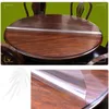 Table Cloth 1.5mm Round Transparent Tablecloth Clear PVC Placemat Waterproof Oilproof Kitchen Dining Cover Soft Frosted