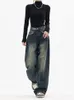 Dames jeans hoge taille dames jeans Harajuku vintage BF -stijl streetwear allmatch los mode femme wide been denim broek 230823