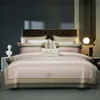 Bedding sets Luxury Embroidery el Style 4/7Pcs Bedding Set 1000TC Egyptian Cotton Soft Silky Duvet Cover Flat/Fitted Bed Sheet Pillowcases 230823