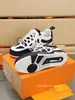 Högkvalitativa skor med Box Casual Shoe Runway Skel Top Low High-Men Women US11 Basketball Running Black White Leather Lace Up