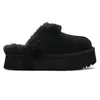 Tasman Slippers Boots Дизайнерский каштановый меховой мех пушистые стеллажи Shearling Tazz Muls Женщины мужчины Ultra Mini Platform Slip-On Sleas