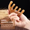 Head Massager Five Teeth Meridian Massage Comb Resin Big Acupoint Therapy Artifact Claws Decompression Portable Small 230823