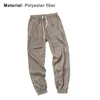 Herenbroek Casual lichtgewicht Spring Summer Men Joggers Solid Color DString Losse Mid Rise Pockets broek voor dagelijkse slijtage