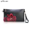 Evening Bags QiaoDuo luxury handbag bags designer genuine leather colored drawing clutch bag woman Chinese style messenger 230823