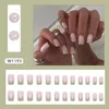 Falsas unhas quadradas longas Aurora Crush Flowers Tampa completa Nials falsos destacáveis ​​Rose Red French Press on DIY