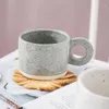 Tazas de cerámica nórdica Simple, taza de café de cerámica en bruto, taza de agua personalizada para el hogar, pellizco de mano, tinta para salpicaduras