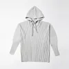 Men's Hoodies Sweatershirts 2023 Spring Solid Colour Big Stretch Miyake Pleated Hooded Long Sleeved Loose Casual Tops Male