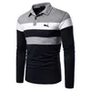 Mens Polos Men Syching Long Sleeve Business Casual Polo Shirt Personlighet Slim Fit Golf 230823