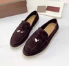 Dot Sole Loafers Дизайнеры LP кашемирные туфли для обуви мужчины женские роскошные уютные комфортные замше