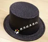 10st Hot Sale Halloween Accessories Carnival Hat Flat Top Gold Dust Hat Party Supplies Hat Caps HKD230823