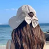 Berets Bucket Hat Women's Summer Sun-Shade Fisherman Face-Showing Small UV Protection Sun Ladies