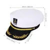 Jacht Captain Cap voor volwassenen Boat Sailor Captain Navy Kostuum Hoed voor Halloween - White Party Dress Up HKD230823