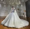 Real Picture Classic Court Wedding Suknizacja Nowe aplikacje Suknie ślubne księżniczki Królewska Szata Train Vestido de Noiva Rozmiar Dostosowany D-H232784