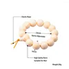 Strand 1pc Resina Natural Bracelets elásticos Bangles Ivory Branca de Meditação Buda Buda Bracelete para homens Presente de joias clássicas