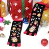 Chaussettes de noël en mélange de coton doux pour femmes, chaussettes chaudes d'hiver pour dames, chaussettes multicolores pour les doigts, cadeau de noël amusant, 6 Styles