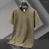 Herren-T-Shirts Baumwoll Vintage gewaschener Kurzarm T-Shirt Bandhnu Roundkragen Retro Classic Style Man Tops T-Shirts 2023