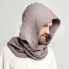 Halsdukar organisk bomull unisex huva halsduk fast färg retro vaze muslin cowl rycker män festival huvudskydd konvertibel hijab halsduk hatt 230823