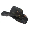 Sboy Hats Summer Straw Men Cowboy Hat Western Sombrero Hombre Sun Cowgirl Cap Beach Jazz med vindtät rep 20 Stlye 230823