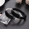 Bangle Customize Stainless Steel For Men Adjustable Silicone Rubber Band Casual Bracelets Gift Him Family Husband