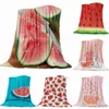 Couvertures pastèque jet de flanelle couverture de fruit frais couverture de fruits king size chauds super doux adolescents garçons filles cadeau d'été r230824