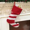 Décoration de noël en feutre rayé, chaussettes de noël, sac cadeau, ornement d'arbre de noël, fournitures de fête