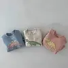 Tshirts Spring Boys Dinosaur Pullover Autumn Baby Girls Sweater Shirt With Fleece Warm Long Sleeve Tops Kids Clothing Dinosaur Hoodies 230823