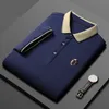 Mens Polos Summer Casual Polo Shirts Men Business Luxury Brand Fashion Kort ärm Male Spring High Quality Clothing 230823