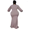 Plus Size Dresses Party Sequins XL-5XL Autumn Long Sleeve Zipper Full Length Dress Evening Club Luxury Vestidos