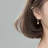Boucles d'oreilles à tige en argent Sterling 925 véritable, bijoux de Style Punk, épingle de sûreté minimaliste pour femmes et adolescentes, 31mm