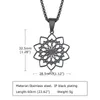 Hänge halsband Trendiga livsblomma Sacred Geometry för män rostfritt stål ihåliga lotus hängen krage manliga gåva smycken