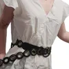 Пояс коричневая талия цепь Grommet Cowgirl Belt for Women Banquet Club Club Джинсы Джинсы плать