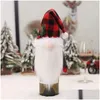 Souvenirs Fournitures de fête de Noël Chapeaux mignons Chapeau d'élan Sans visage Vieil homme Bouteille de vin Er Cadeaux de Noël Table Décor à la maison 6 2Mg D3 Drop Deliv Dhegy