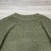 Erkek Sweaters Yeşil Kapital Sweater Erkekler Kadın Delik Çapraz Desen Örgü Giyim Sweatshirts 230823