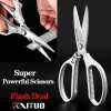 Kitchen Scissors Multipurpose Utility Stainless Steel Sharp Heavy Duty Food Scissors for Kitchen Knives Chicken Poultry Fish Meat Herbs AU24