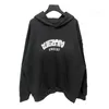 2023ss bale Men Painted Terry Hoodie Loose Casual Fashion Tape Logo Letter Printing Hooded Sweater Zipper Jacket