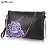 Evening Bags QiaoDuo luxury handbag bags designer genuine leather colored drawing clutch bag woman Chinese style messenger 230823