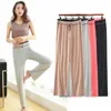 Pantalons pour femmes été automne décontracté lambrissé Modal jambe large femmes cordon taille haute pantalon ample mince Sport Leggings M567