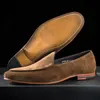 Kleid Schuhe Hanmce Fashion Sued England Casual Schuhe Hand Made Luxus Loafers Echtes Leder Männer 230824