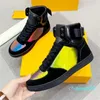 2023-Bota entrenadores zapatilla de deporte diseñador baloncesto zapato casual moda mujeres hombres lujo piel de becerro alto top deporte corredor zapatillas de deporte