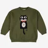プルオーバー秋と冬の子供のセーター女の女の子カーディガン漫画の色マッチニットセーターボーイ織りセーター230825