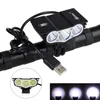Bike Lights Waterproof 3XLED Bicycle Light Front Bike Head Light with USB Line Night Cycling Lamp 5V Headlamp Only Lamp No Battery 230824