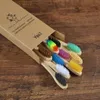 Toothbrush 10PCS Colorful Toothbrush Natural Bamboo Tooth Brush Set Soft Bristle Charcoal Teeth Eco Bamboo Toothbrushes Dental Oral Care 230824